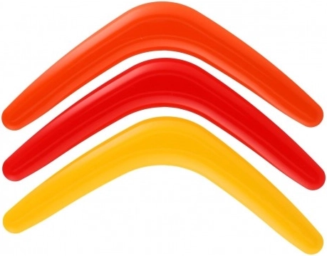 Plastic boomerang 28 cm – 3 colors