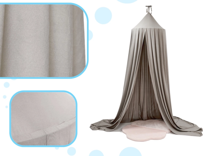 Hanging canopy for crib – Gray