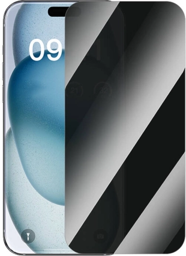 Baseus Superior vetro temperato privacy per iPhone 15 Plus (2 pezzi)