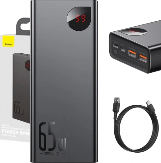 Powerbanka Baseus Adaman Metal 20000mAh 65W