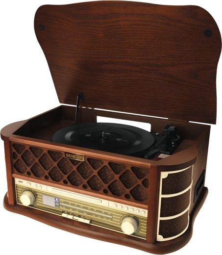 Retro turntable with USB, CD/MP3 and cassette player