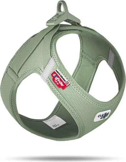 Curli Air-Mesh dog harness with buckle, olive, size S (4–7 kg)