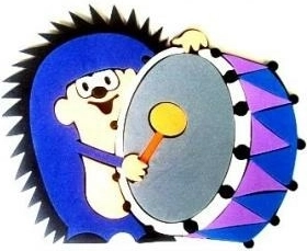 Hedgehog with a drum – the rhythm of fun