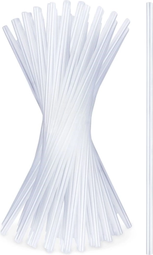 Transparent straws 22 cm, 50 pcs