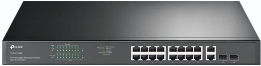 Switch 16 porte GE PoE+ con 2 porte GE e 2 porte SFP