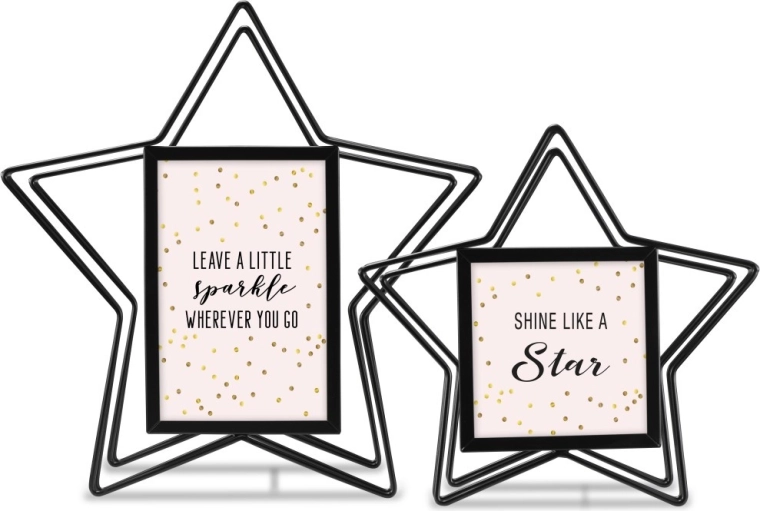 Set of 2 Frames 10x10 and 10x15 Stella Black