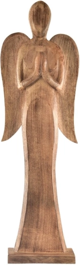 Figurine décorative d’ange, teinte mangue, 78 cm