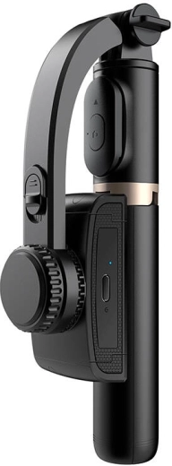 Gimbal a stativ s LED světlem APEXEL Q08d (černý)