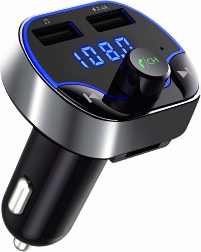 Bluetooth FM transmitter for car with USB and support for MP3, WMA, FLAC and WAV