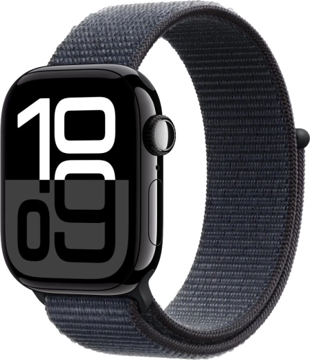 Apple Watch Series 10 GPS 42 mm alumínium tok onyx színben indigókék sport szíjjal