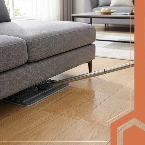 Low profile and 360° joint for cleaning under furniture