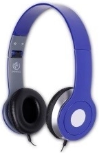 City Blue stereo headphones with microphone