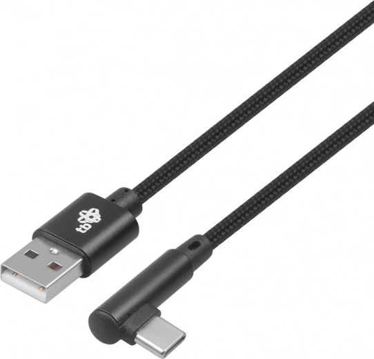 Cavo USB a USB-C 1,5m con angolo retto, nero intrecciato