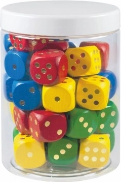 Detoa wooden play blocks in a tube, 34 pcs