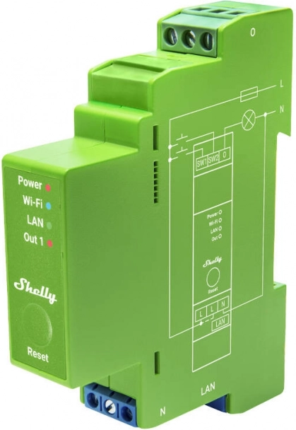 Shelly Pro Dimmer 1 – jednokanálový chytrý stmívač na DIN lištu