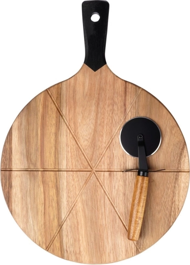 Double-sided board for cutting and serving