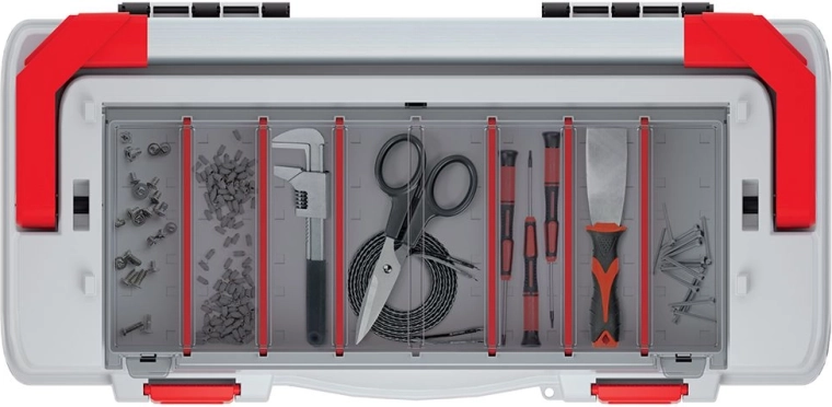 Organizacija drobnega materiala z nastavljivimi pregradami