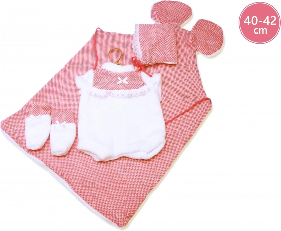 Llorens outfit for New Born doll 40–42 cm, 3-piece set with ear mat