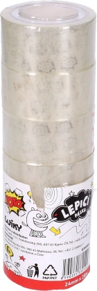Transparent adhesive tape 24 mm x 20 m, pack of 6 pcs
