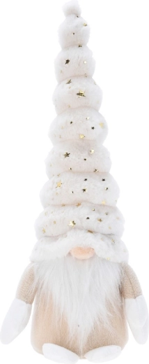 Lutin de Noël en peluche 42 cm – nain décoratif crème, assortiment de 3 variantes