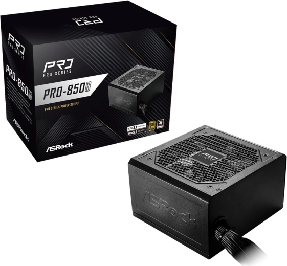 ASRock Pro Series power supply 850 W 80 Plus Gold (non-modular)