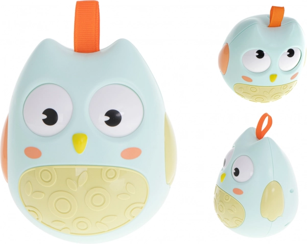 Sensory rocking owl for babies – Blue