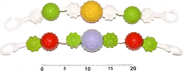 Catena per passeggino fiori e palline
