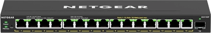 Switch PoE+ gigabit non gestito NETGEAR con 16 porte