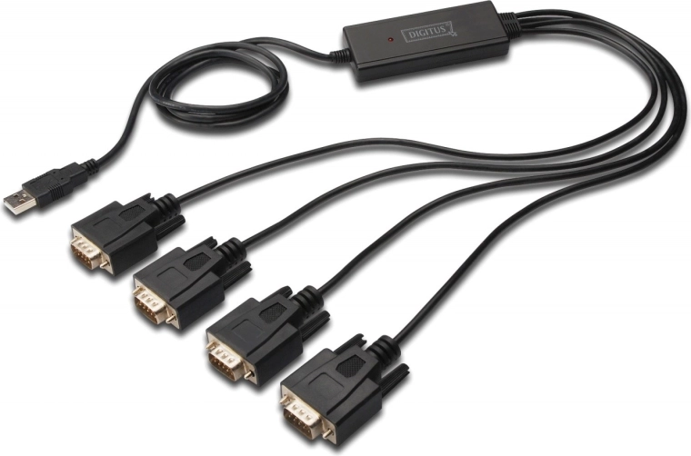 USB adapter for 4x RS232 with 1.5m cable