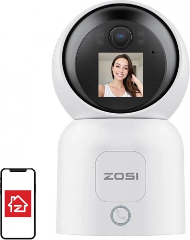 indoor wi‑fi ip camera 4mp zosi c519m (2.4/5 ghz, night vision, two‑way audio)