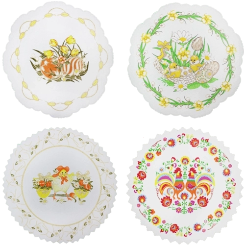 Easter tablecloth with egg and bunny motif 28 cm, green