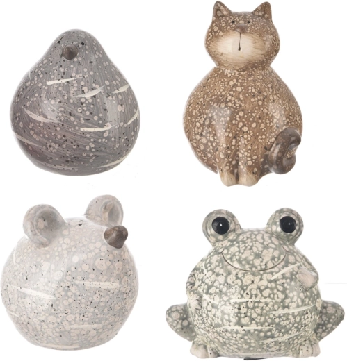 Ceramic animal figurine 14 cm (assorted mix of 4 variants)