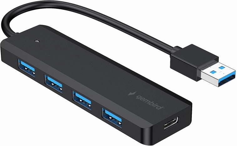4-port USB 3.1 hub with external power via USB‑C