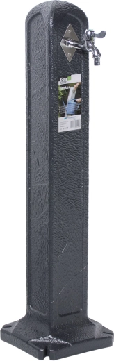 Borne d’eau de jardin anthracite 90 cm avec robinet à levier