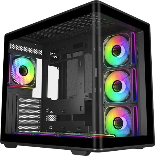 Elite 600 case ATX mid-tower nero con 7× ventole ARGB e hub