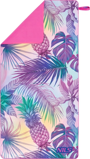 Asciugamano in microfibra ad asciugatura rapida NILS Camp con motivo tropicale di ananas 160 × 80 cm