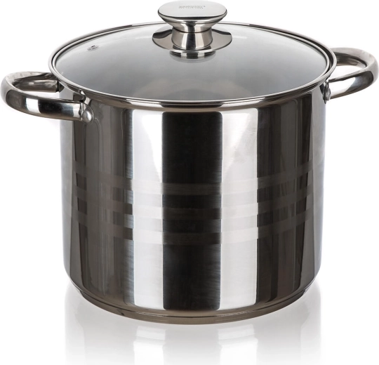 Stainless steel pot 22 cm with glass lid 7.2 l LIVING