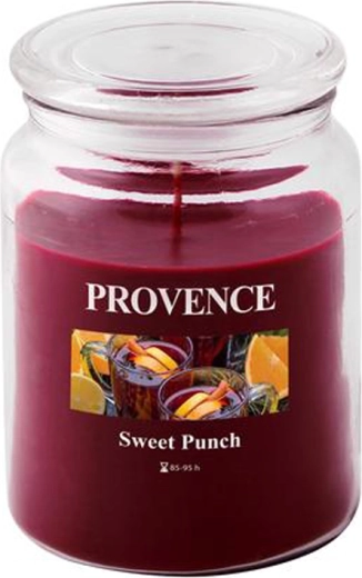 Candela profumata in vetro PROVENCE punch dolce 95 ore
