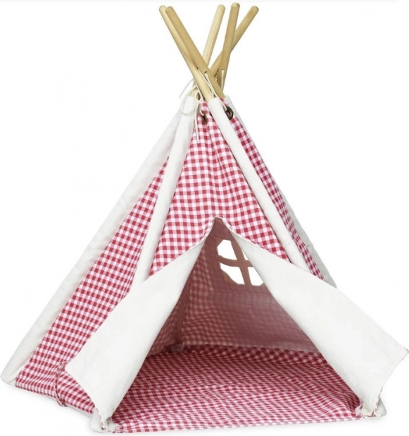 Mini teepee for dolls – checkered