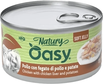 Oasy Natury soft jelly chicken with liver and potatoes 150 g