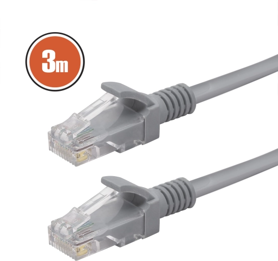 Cat5e UTP Network Patch Cable 3 m Gray