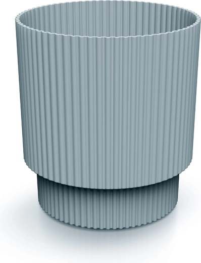 Pot de fleurs en plastique Milly 16,8 cm gris clair