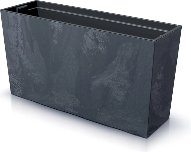 Žardinijera URBI CASE Beton Effect M s uloškom 77 cm antracit
