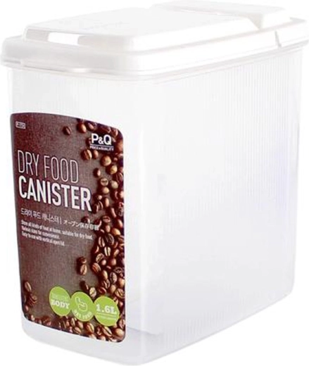 Plastic food container with flip-top dosing lid 1600 ml LOCKnLOCK