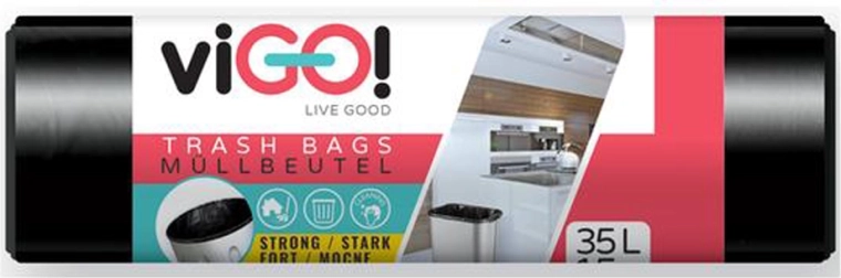 Sacchi per rifiuti 35 l VIGO, 15 pz