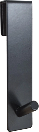 Black stainless steel over-the-door hook 6 × 20 cm