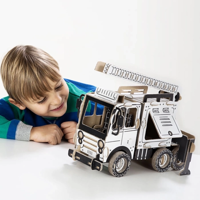 Cardboard 3D Puzzle Fire Truck Tanker