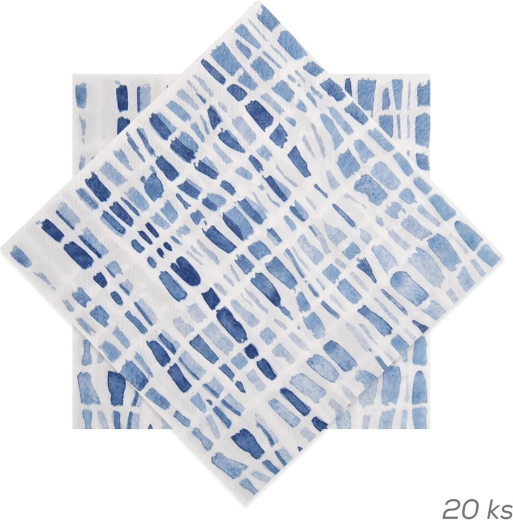 Papirservietter med stribemotiv 33 × 33 cm, 20 stk.