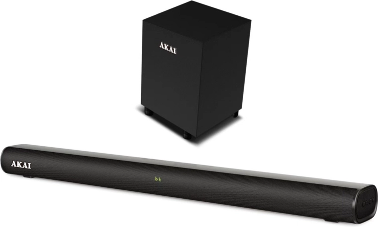 Soundbar Akai 2.1 con subwoofer cablato 80 W RMS