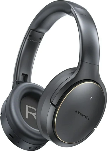 Awei AT20 Wireless Over-Ear Headphones with ANC and ENC, Black